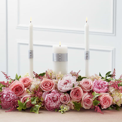Worldwide Romance Unity Candle Arrangement –  Guilles Flower Shop And Catering, San Jose CA