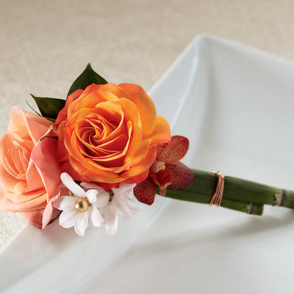 Sunset Dream Boutonniere –  Guilles Flower Shop And Catering, San Jose CA